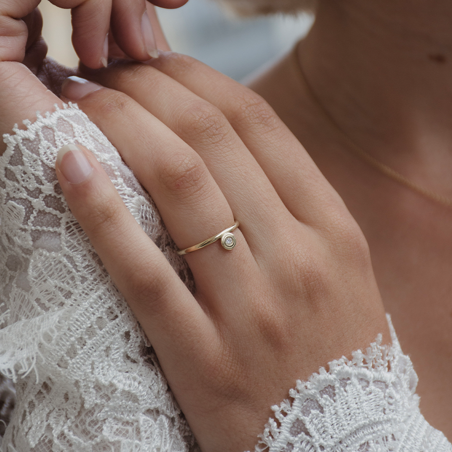 Drops of Memories nachhaltiger Ring aus Echtgold