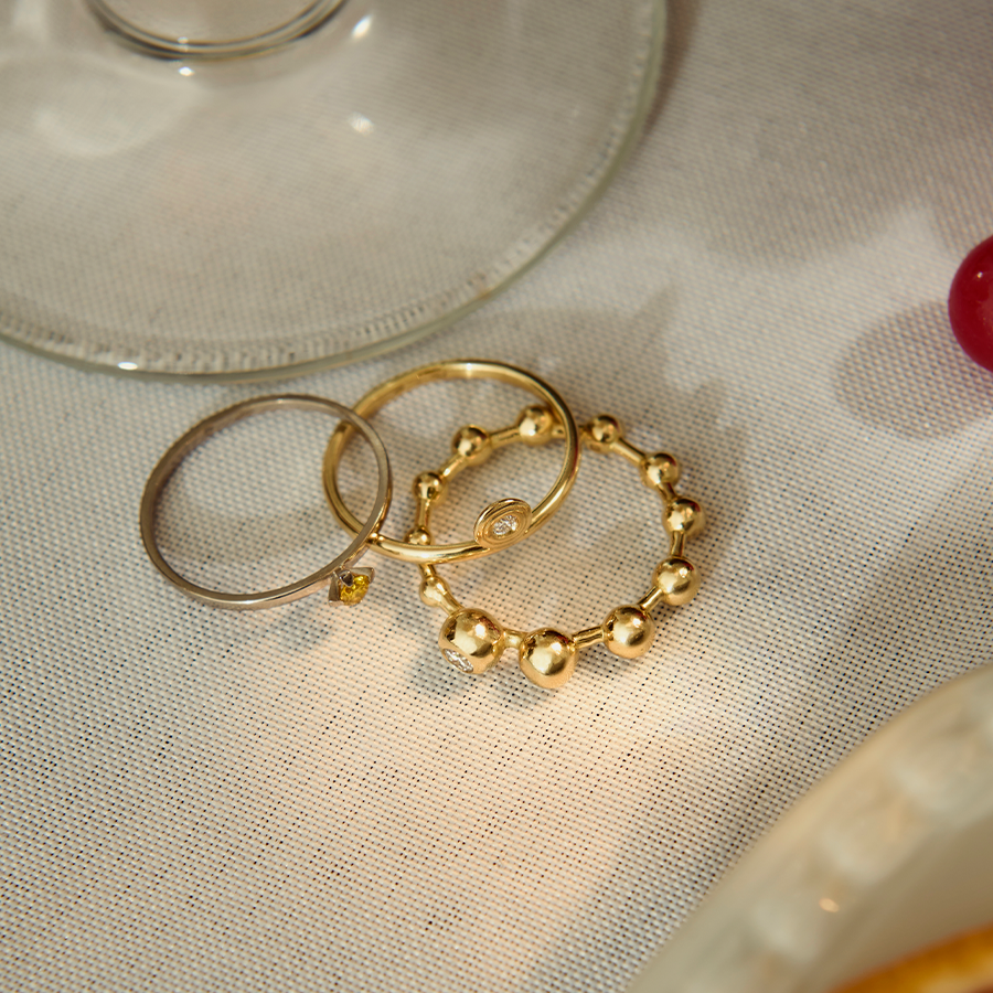 Drops of Memories nachhaltiger Ring aus Echtgold