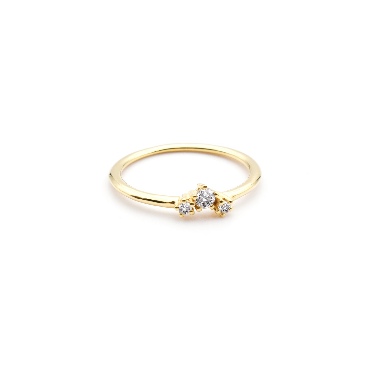 Sparkle Ring mit 3 Brillanten | Fairmined Gold