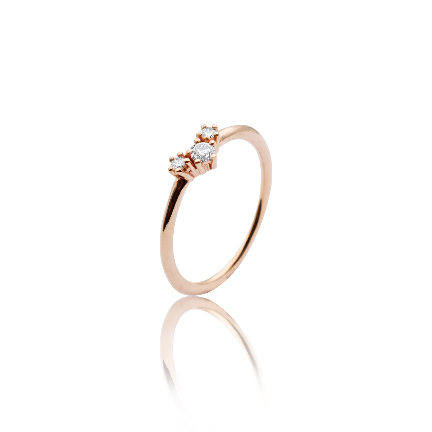 Sparkle Ring mit 3 Brillanten | Fairmined Gold