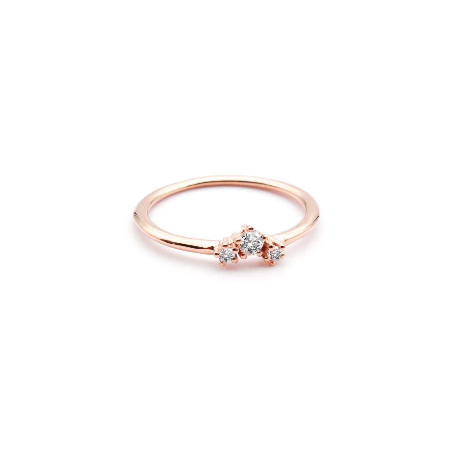 Sparkle Ring mit 3 Brillanten | Fairmined Gold