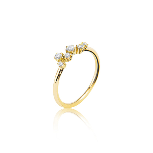 Sparkle Ring mit 6 Brillanten | Fairmined Gold