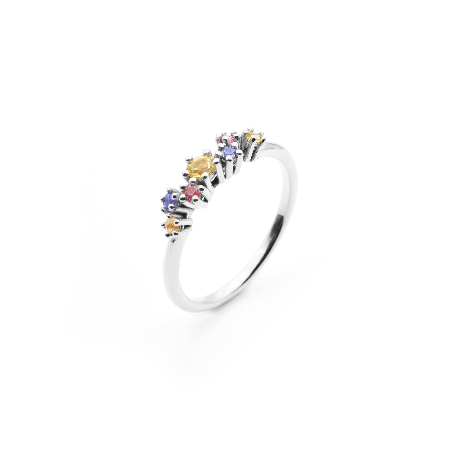 Sparkle Ring mit 7 Saphiren | Fairmined Gold