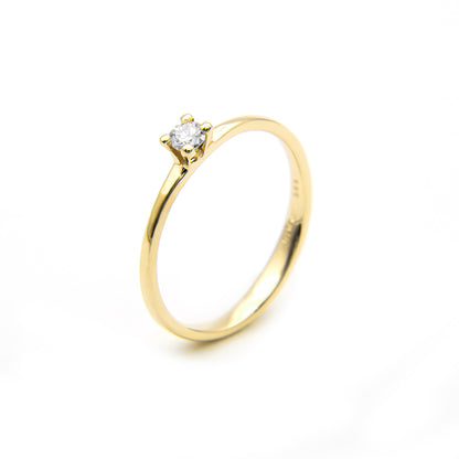 Promise Ring in Gelbgold, nachhaltiger Verlobungsring aus Fairmined Gold