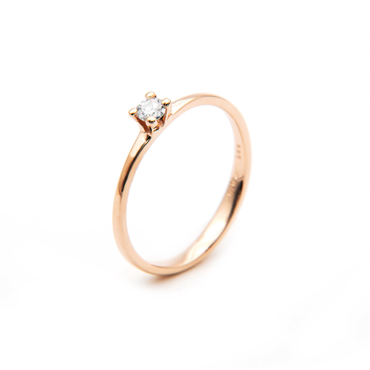 Promise Ring in Roségold, nachhaltiger Verlobungsring aus Fairmined Gold