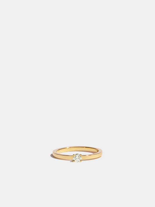 Solitaire Anagramme flat ribbon | Fairmined Gold