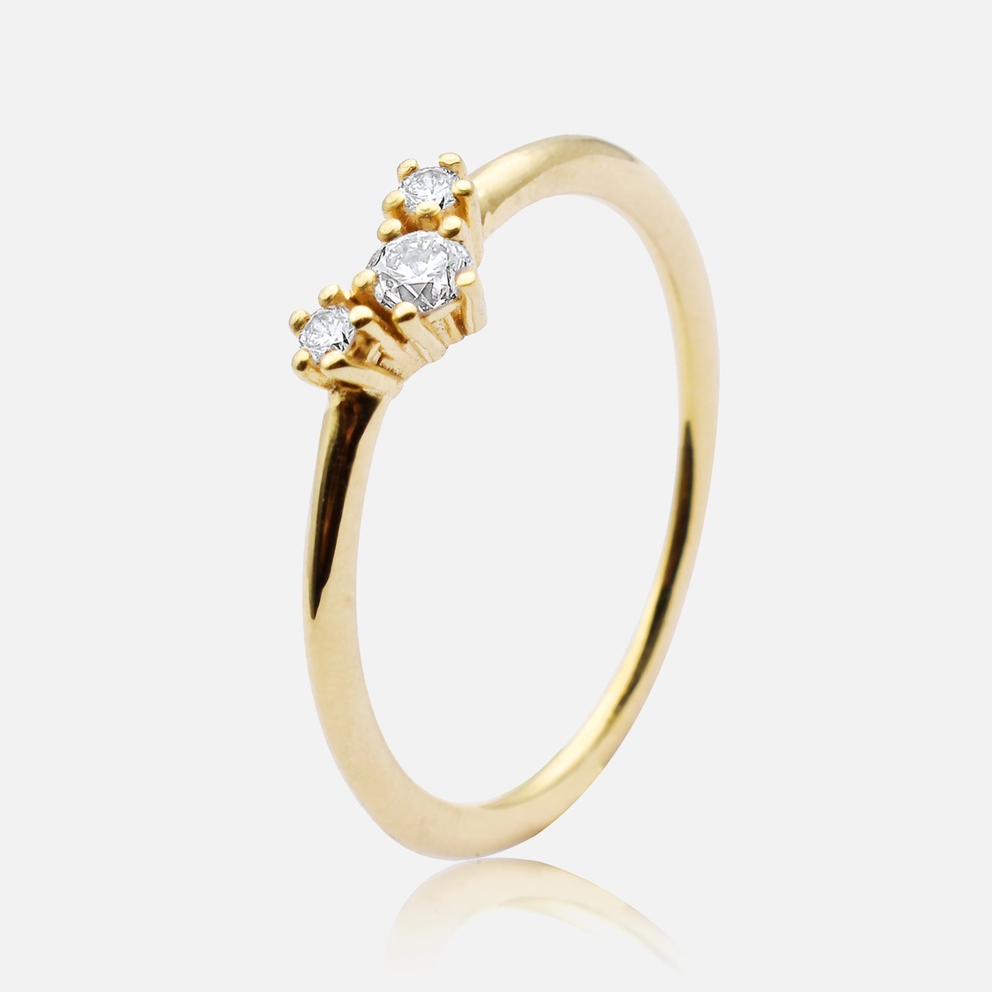 Sparkle Ring mit 3 Brillanten