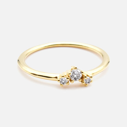 Sparkle Ring mit 3 Brillanten