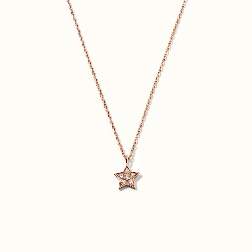 Daily Star Halskette aus nachhaltigem Gold mit Diamanten