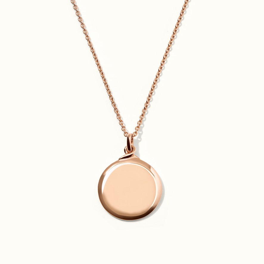 Signature Coin Anhänger aus Roségold