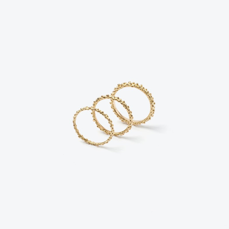 Champagner Ring aus nachhaltigem Gold in drei Größen