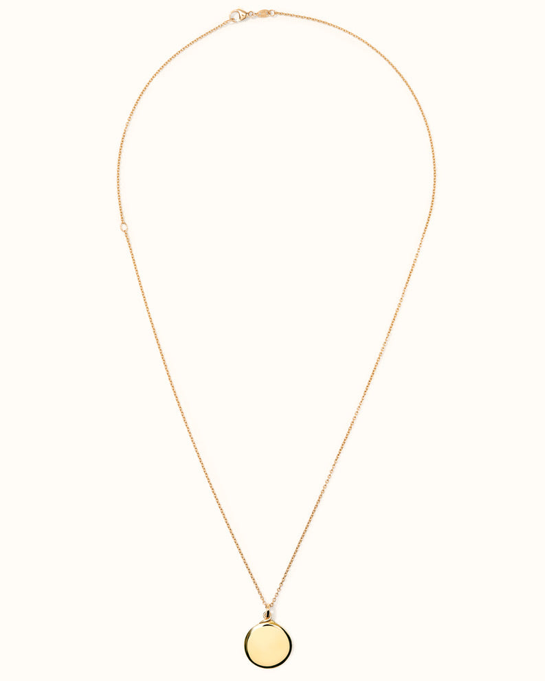 Signature Coin Anhänger aus Gelbgold